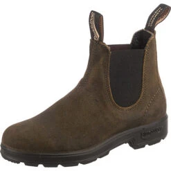 Blundstone 1615 Dark Olive Rub Suede (500 Series) Chelsea Boots - Olive