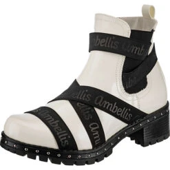 Shiny Strap Chelsea Boots Mit Fleece Futter