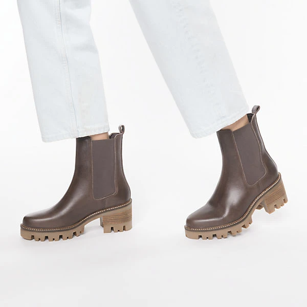 J&F Chelsea Boots Mit Absatz - Taupe 4 J&F Chelsea Boots Mit Absatz - Taupe – Bild 2