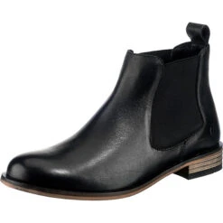 Flache Casual Leder Chelsea Boots