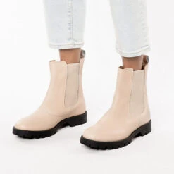 Echtleder Chelsea Boots - Beige -OTTO Verkäufe 20073994 02
