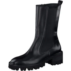 Paul Green Brush Calf Black Chelsea Boots - Schwarz