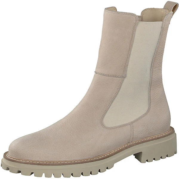 Paul Green Grained Nubuk Almond Chelsea Boots 3 Paul Green Grained Nubuk Almond Chelsea Boots