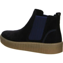 Gabor Schuhe Stiefel Stiefeletten Elegant Boots Elegant Freizeit Veloursleder Uni Chelsea Boots - Blau -OTTO Verkäufe 20792504 08