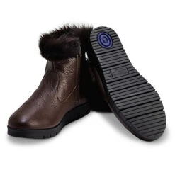 Leder Stiefel Damen Bequem Mit Lammfell Kragen - Slip On Schuhe Damen Leder - Leder Stiefeletten Damen - Chelsea Boots Damen Leder Stiefeletten Damen Leder -OTTO Verkäufe 22750896 03