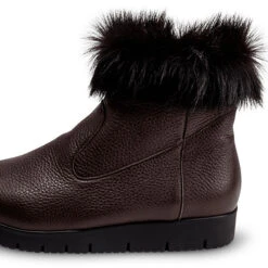 Leder Stiefel Damen Bequem Mit Lammfell Kragen - Slip On Schuhe Damen Leder - Leder Stiefeletten Damen - Chelsea Boots Damen Leder Stiefeletten Damen Leder -OTTO Verkäufe 22750896 04