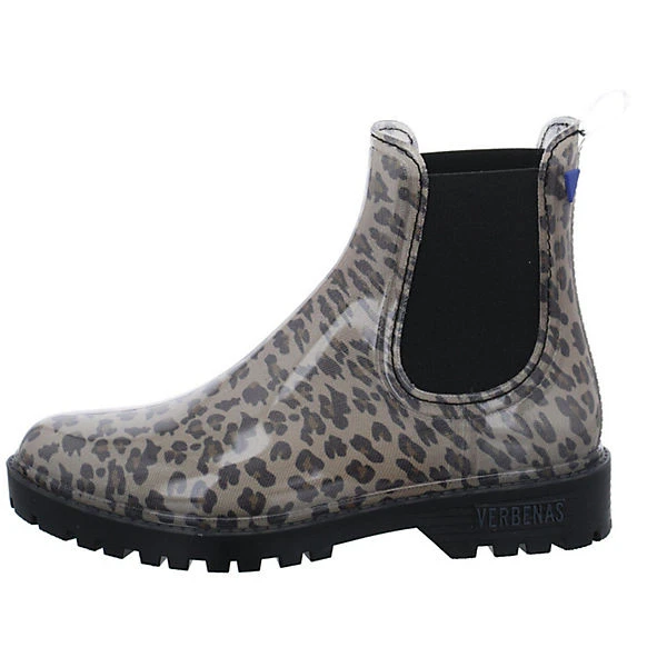 Verbenas Gaudi Gummistiefel Elastikeinsatz Synthetik Uni Chelsea Boots - Beige/schwarz 4 Verbenas Gaudi Gummistiefel Elastikeinsatz Synthetik Uni Chelsea Boots - Beige/schwarz – Bild 2
