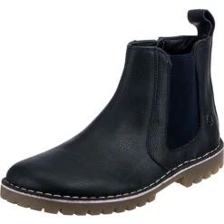 Comfort Warmgefütterte Echtleder Chelsea Boots Winterstiefeletten