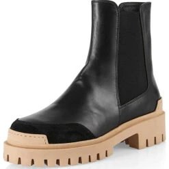 MARC CAIN Chelsea Boots - Schwarz/beige