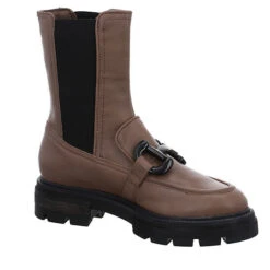 MJUS Damen Stiefeletten Schuhe Chelsea Boots Elegant Freizeit Schmuckelemente Glattleder Uni Plateau-Stiefeletten - Braun -OTTO Verkäufe 26742912 06