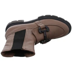 MJUS Damen Stiefeletten Schuhe Chelsea Boots Elegant Freizeit Schmuckelemente Glattleder Uni Plateau-Stiefeletten - Braun -OTTO Verkäufe 26742912 08