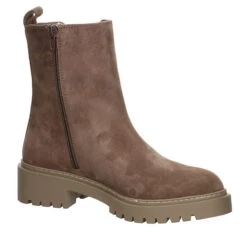Unisa Damen Stiefeletten Schuhe Chelsea Boots Elegant Freizeit Veloursleder Uni Schnürstiefeletten - Taupe -OTTO Verkäufe 27185153 06
