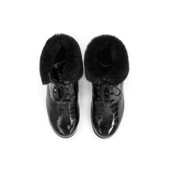 Stiefel Damen Stretch - Chelsea Boots Mit Kuschelig Weichem Lammfellfutter - Stiefeletten Halbhoch Mit Absatz Damen Stiefeletten Leder - Schwarz -OTTO Verkäufe 28474525 05