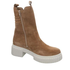 Damen Stiefeletten Schuhe Nala Chelsea Boots Elegant Freizeit Veloursleder Uni Klassische Stiefeletten - Taupe -OTTO Verkäufe 28524556 06