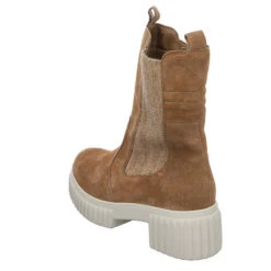 Damen Stiefeletten Schuhe Nala Chelsea Boots Elegant Freizeit Veloursleder Uni Klassische Stiefeletten - Taupe -OTTO Verkäufe 28524556 07